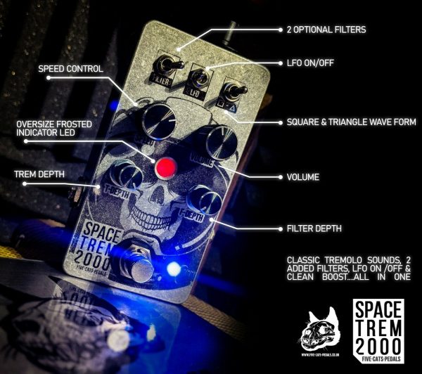 Space Trem 2000 - Super Versatile Trem and boost pedal from Five Cats Pedals