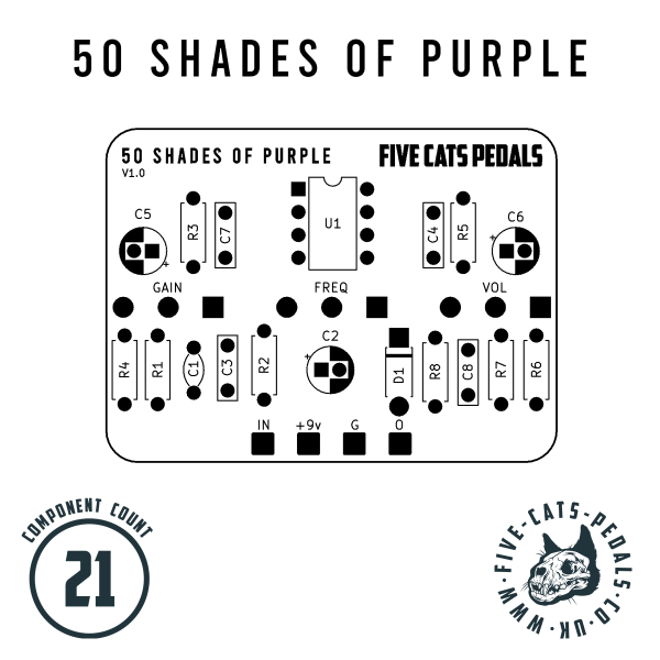 50 Shades of Purple - LovePedal Purple Plexi Clone - Five Cats Pedals