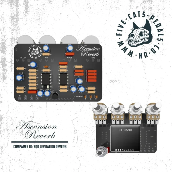 Ascension Reverb - EQD Levitation Reverb Clone - Five Cats Pedals