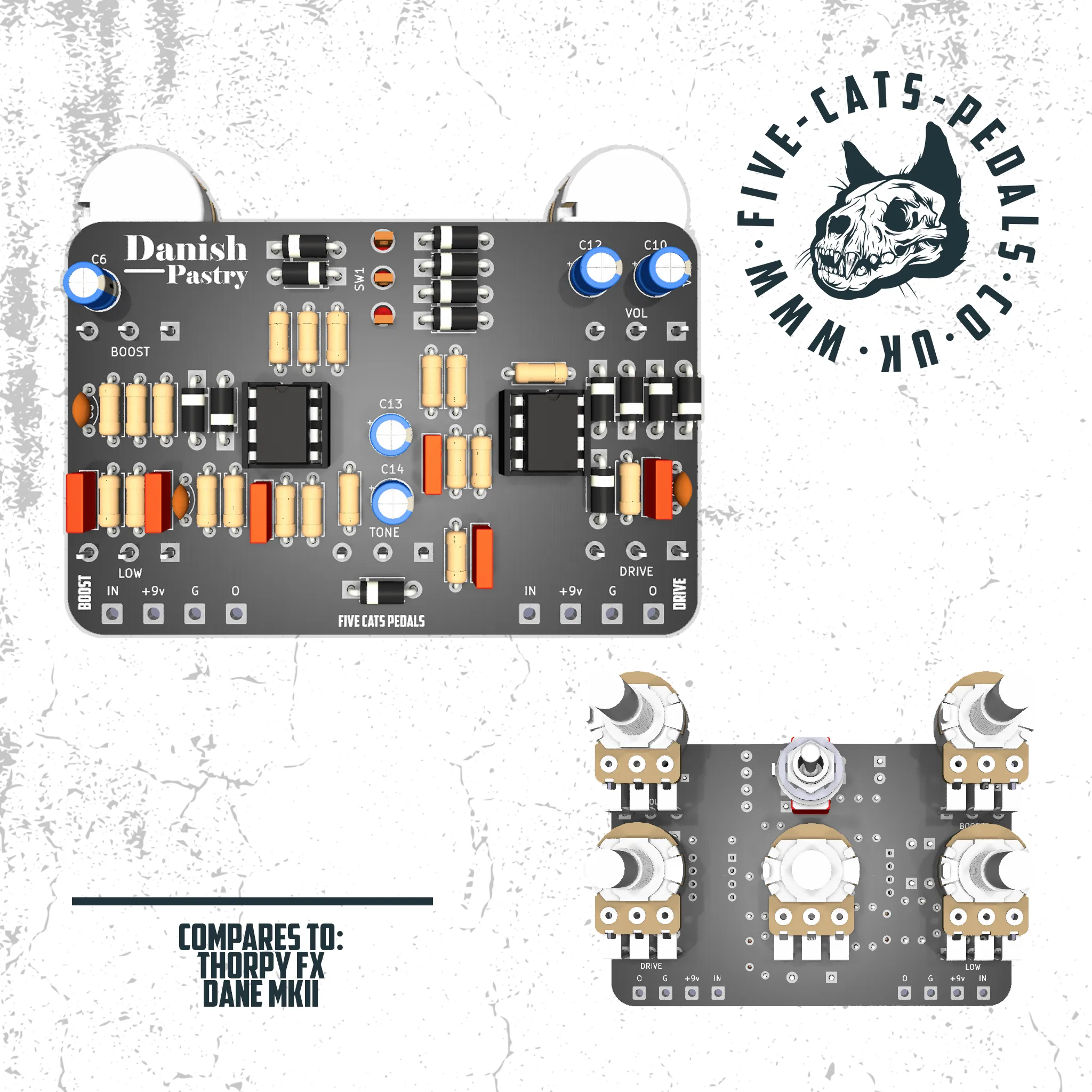 Danish Pastry - Thorpy FX The Dane Mk II Clone - Five Cats Pedals